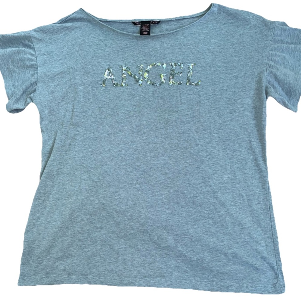 Victoria’s Secret Angel Off Shoulder Top Blue Y2K Soft Girl Tee Small